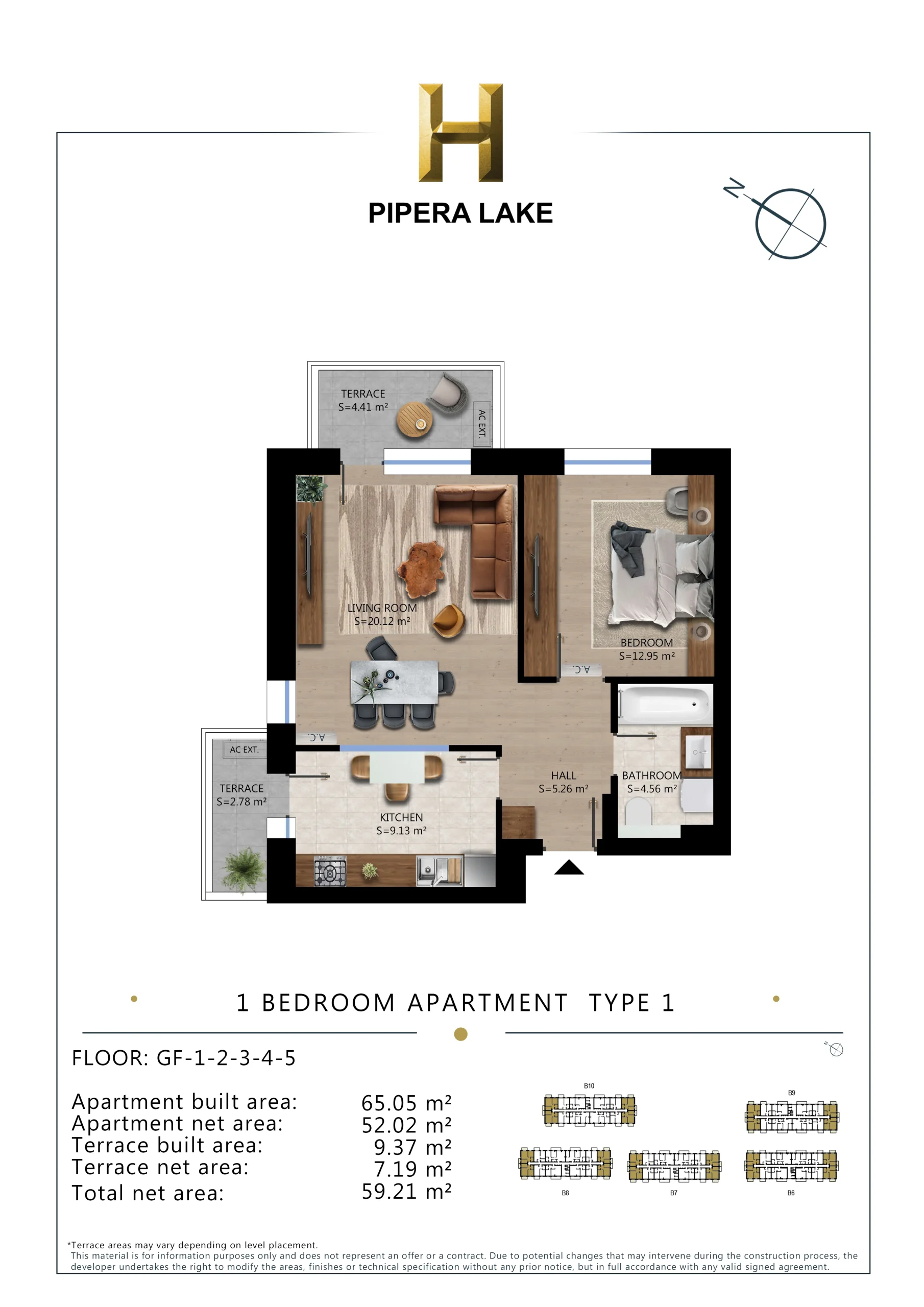 1 Bedroom type 1